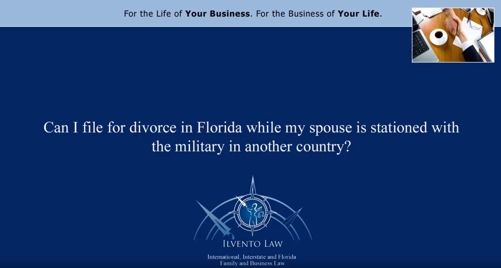 Can I File for Divorce While My Spouse Is Stationed with the Military in Another Country?